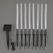 Solar Bubble String Lights or Stakes - White Stake Lights