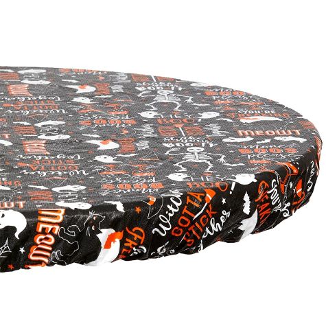 Custom Fit Halloween Table Covers - Whimsy Halloween Oval