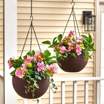 Sets of 2 Hanging Basket Planters