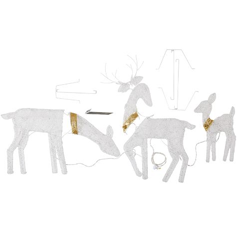 3-Pc. Lighted Deer Family