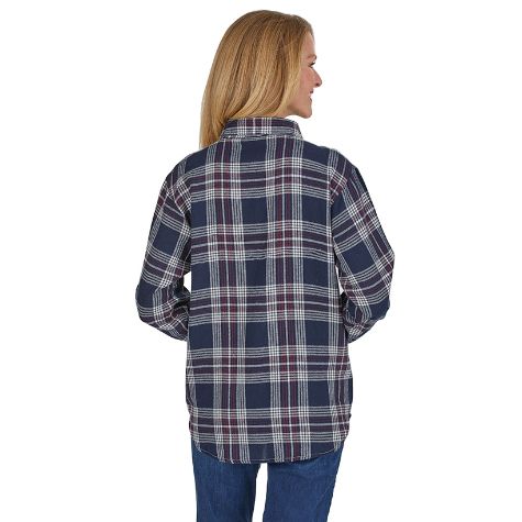 Women's Plaid Flannel Shirts - Navy Medium
