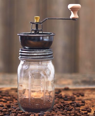 Country Mason Jar Coffee and Nut Grinder