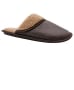 Gold Toe Men's Boxed Microsuede Slippers with Memory Foam - Brown Small