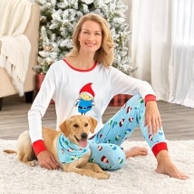 Gnome Family Pajamas and Pet Bandana