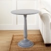 Distressed Finish Round End Tables - Gray