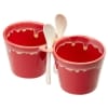 Double Dip Bowls with Spoons - Double Dip Bowls with Spoon Red
