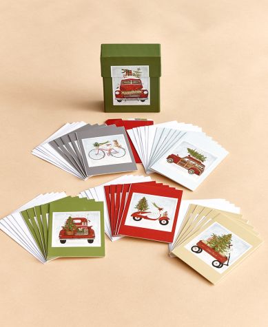 50-Pc. Boxed Christmas Card Sets - Holiday on the Go