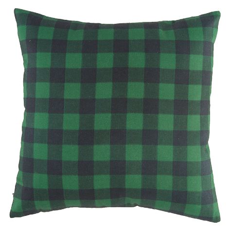18" Tonal Plaid Accent Pillows - Green