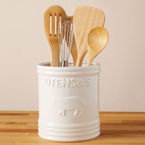 Farmhouse Pig Kitchen Collection - Farmhouse Pig Utensil Crock