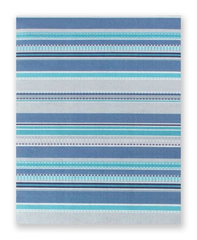 Outdoor Decorative Rug Collection - Blue Stripe Area