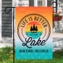 Personalized Life Is Better at the Lake Collection - Garden Flag