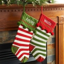 Personalized Elfish Knit Stockings