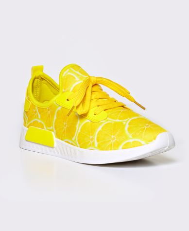 Fun Fruit Printed Sneakers - Lemon 7