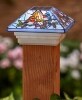 Stained Glass Solar Post Cap Lights