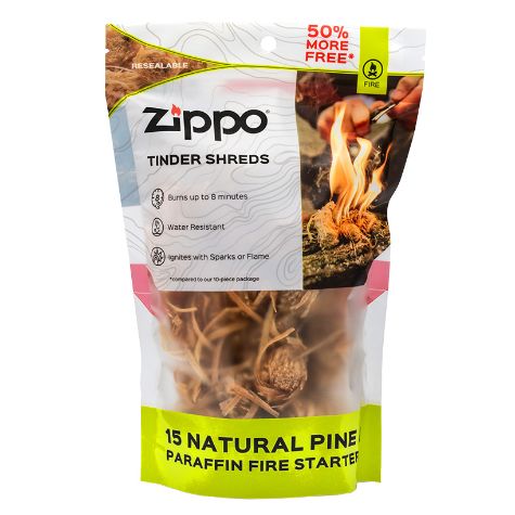 Zippo 15-Pc. Bag Tinder Shreds