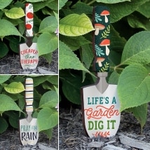 Garden Shovel Sign with Saying