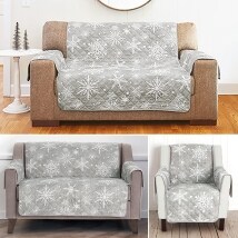 Silver Snowflake Furniture Covers