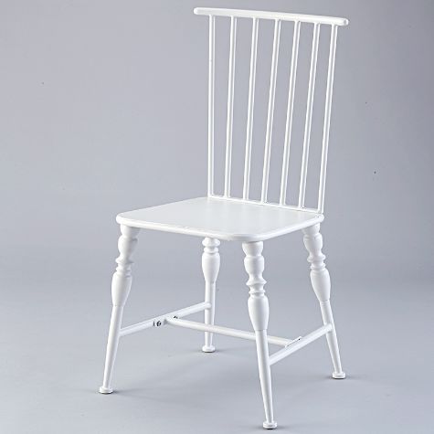 Metal Spindle Leg Chairs or Tables - White Chair