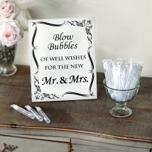 Wedding Sign or Bubbles