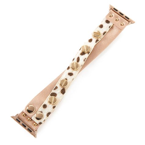 Cheetah or Snake Watchband for Apple Watch® - Cream Cheetah