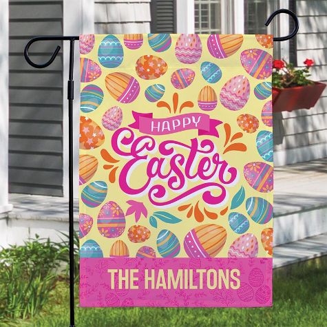 Personalized Happy Easter Garden Flag
