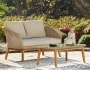 Crystal Cave Outdoor Loveseat with Table