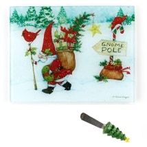 11" Holiday Cutting Board and Spreader Set