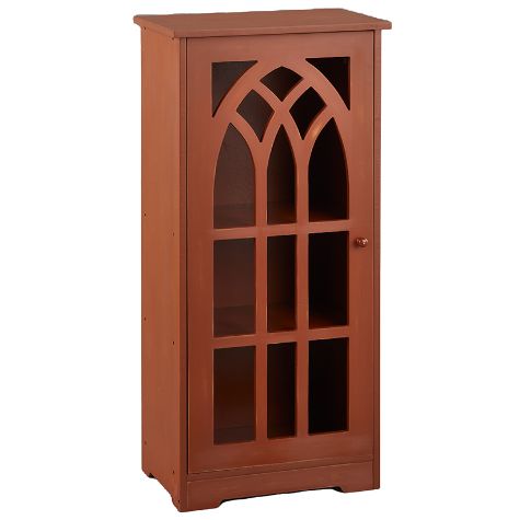 Cathedral Door Floor Cabinets - Walnut