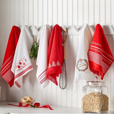 Sets of 2 Christmas Stories Kitchen Towels