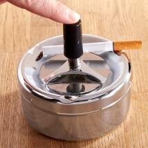 Stainless Steel Retro Style Spin-Top Ashtray