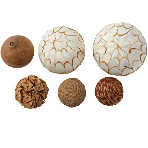 Set of 6 Decorative Balls