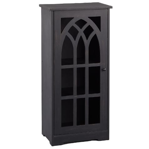 Cathedral Door Floor Cabinets - Black