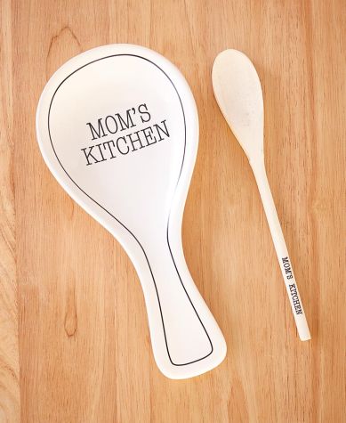 Whimsical Spoon Rest with Spoon - Mom's Kitchen