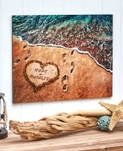 Personalized Toes in the Sand Wall Art