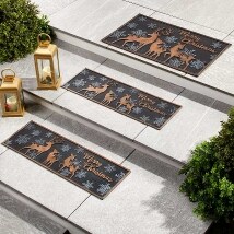 Holiday Rubber Doormats or Sets of 2 Stair Treads