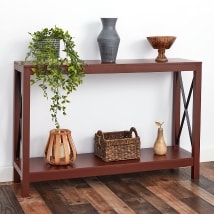 Console Table with X Design Sides