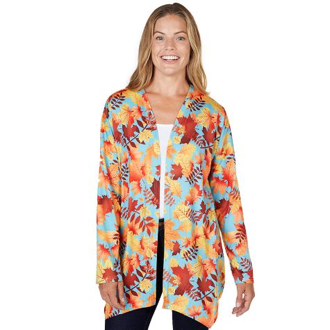 All-Over Print Holiday Cardigans