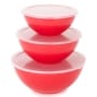 6-Pc. Red Covered Bowl Set