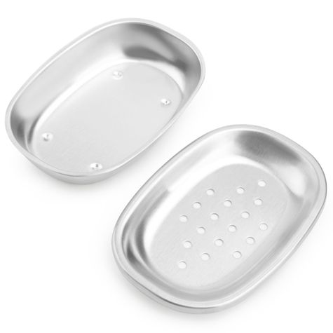 2-Pc. Stainless Steel Soap Holder