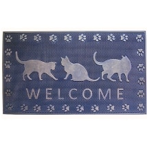 Cats Welcome Rubber Doormat