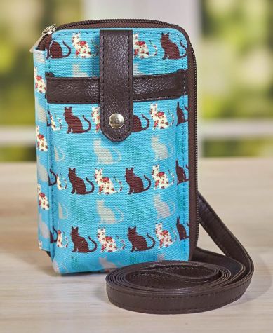 Canvas Crossbody Wallets - Cat