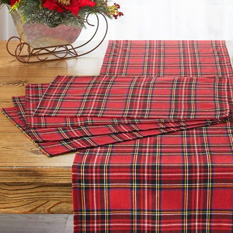 Tartan Plaid Table Runner or Set of 4 Placemats - Tartan Plaid Set of 4 Placemats