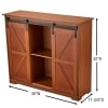 Barn Door-Style Buffet Cabinets - Rustic Wood
