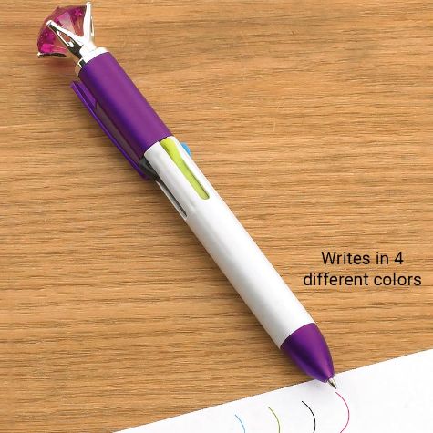 Purple Bling Multicolor Pen