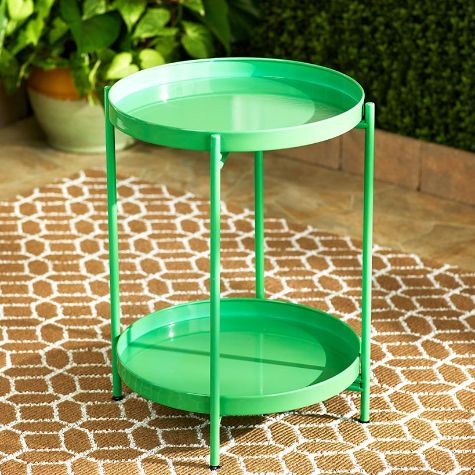 Metal Round Tables - Light Green