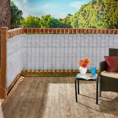 15-Ft. Deck and Fence Privacy Screens - Solid Gray