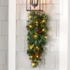 Snow-Tipped Winter Greenery - Vertical Swag