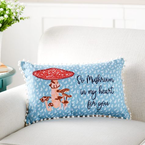 Spring Mushroom Accent Pillows
