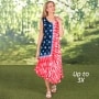 Americana or Bold Print Tie-Dye Dresses