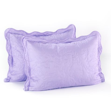 Quilted Damask Bedspread Sets - Lavender Twin